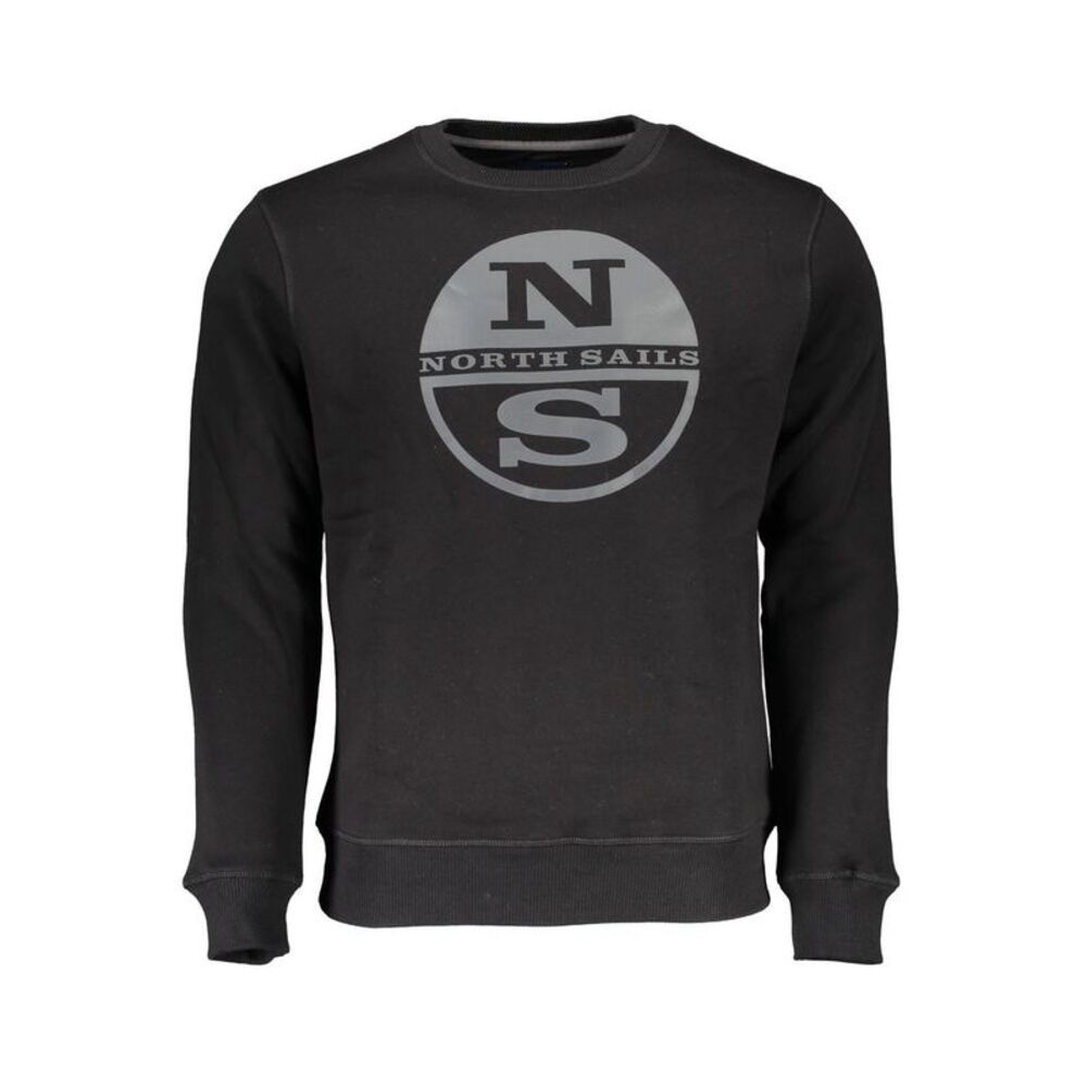 North Sails Black Cotton Men Men's Sweatshirt